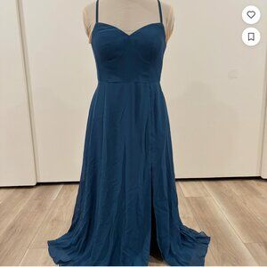 AZAZIE bridesmaids chiffon dress in the color NEPTUNE!